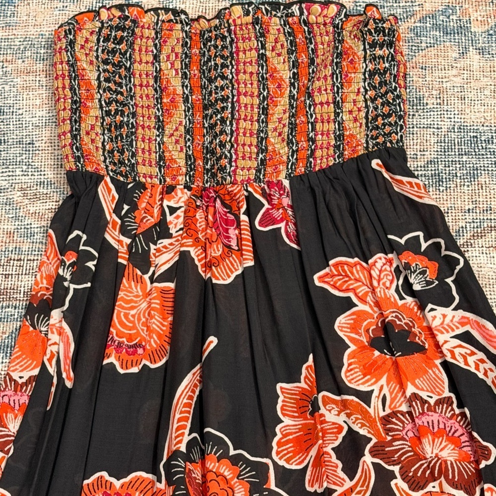Anthropologie The Marisol Printed Smocked Gauze Maxi Dress Size Small - Picture 4 of 15